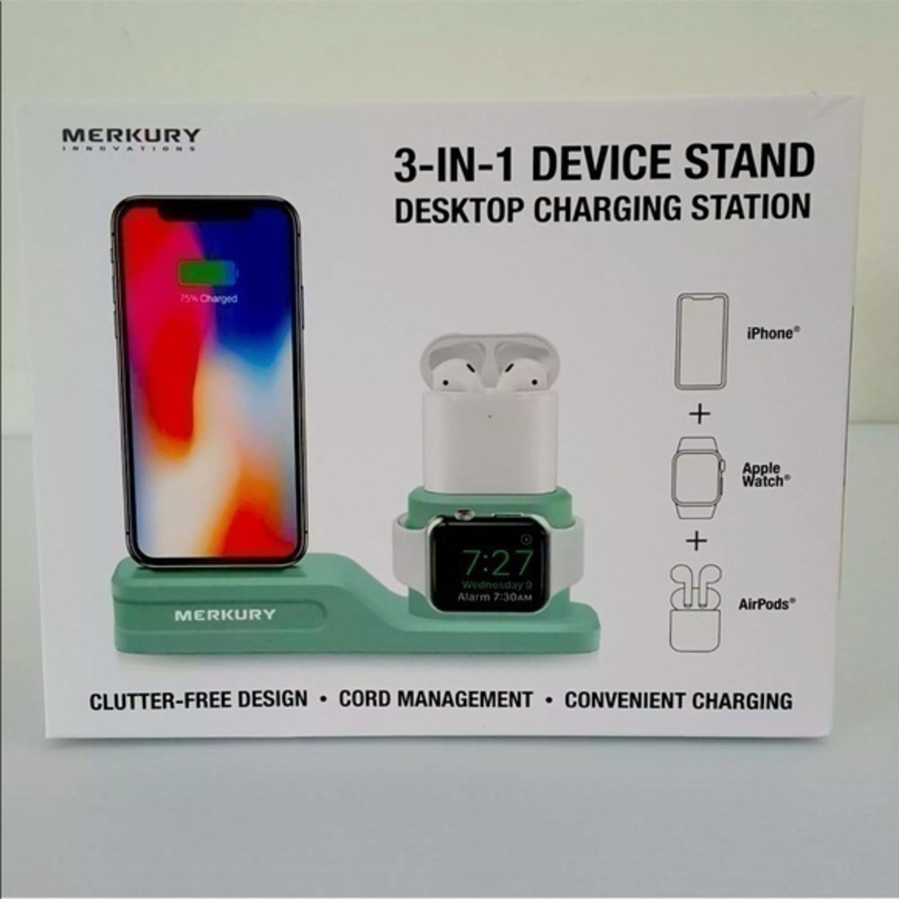 Desk top charging station 3 in 1 device stand new
